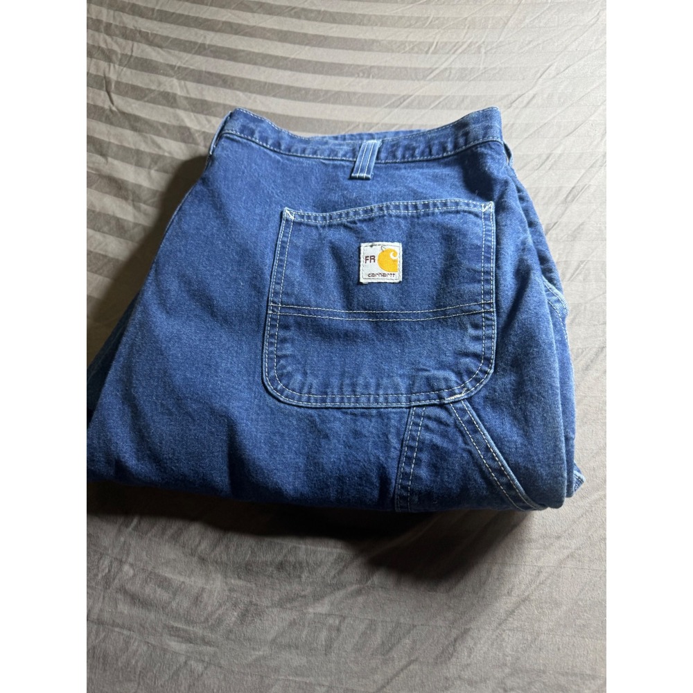 Carhartt FR Flame Resistant Carpenter‎ Jeans Mens 42x32 Blue Denim Work Pants